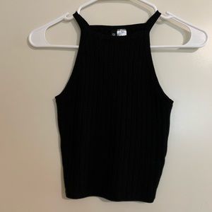 H&M XS Black Knit Ribbed Tank Top